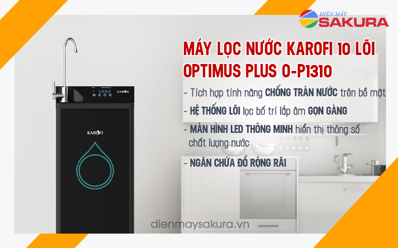 Máy lọc nước 10 lõi Karoi Optimus Plus O-P1310 