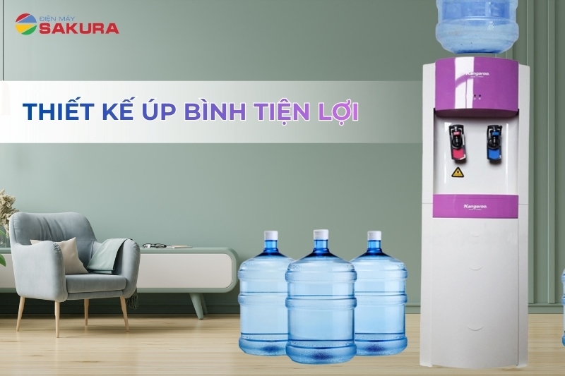 Thiết kế úp bình tiện lợi, dễ sử dụng