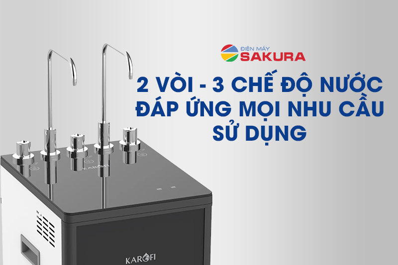 Karofi D66G tiện lợi với nước nóng, nước lạnh sâu và nước tinh khiết