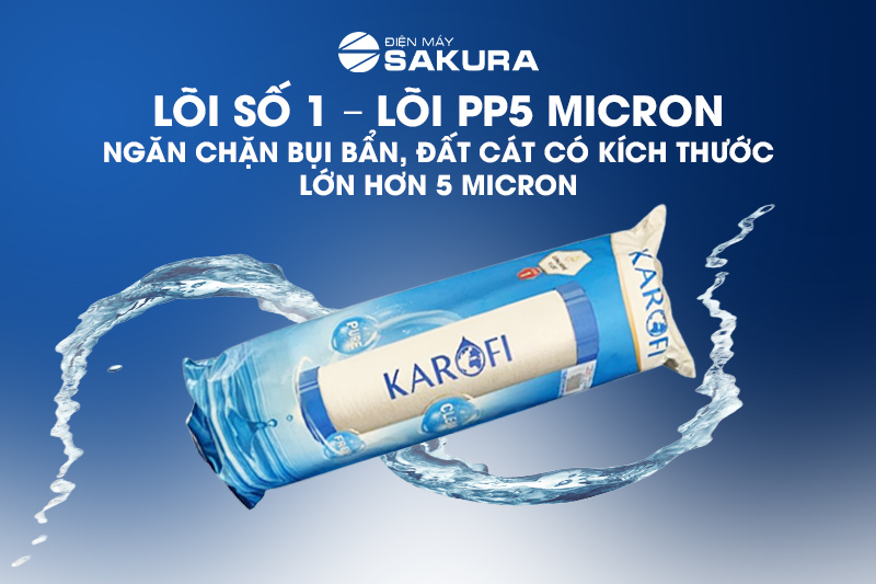 Lõi lọc số 3 đóng vai trò lọc tạp chất, rong rêu có kích thước cực nhỏ