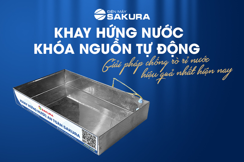 Khay hứng nước khóa nguồn tự động chống rò rỉ nước an toàn, hiện đại