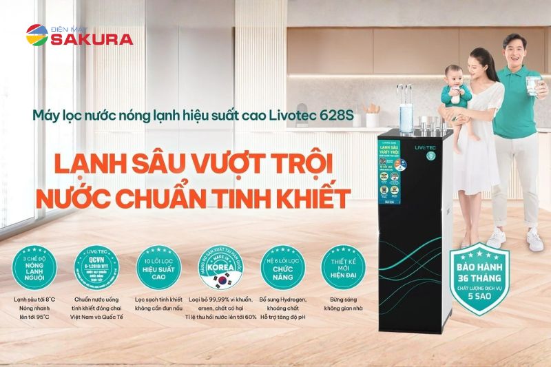 M&aacute;y lọc nước n&oacute;ng lạnh Karofi Livotec 628S - biểu tượng của sự tiện nghi