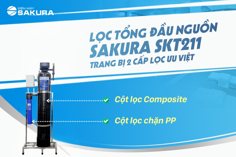 Sakura SKT211 trang bị 2 cấp lọc ưu việt