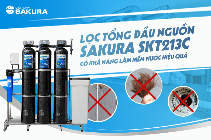 Sakura Skt213c giúp làm mềm nước nhanh chóng