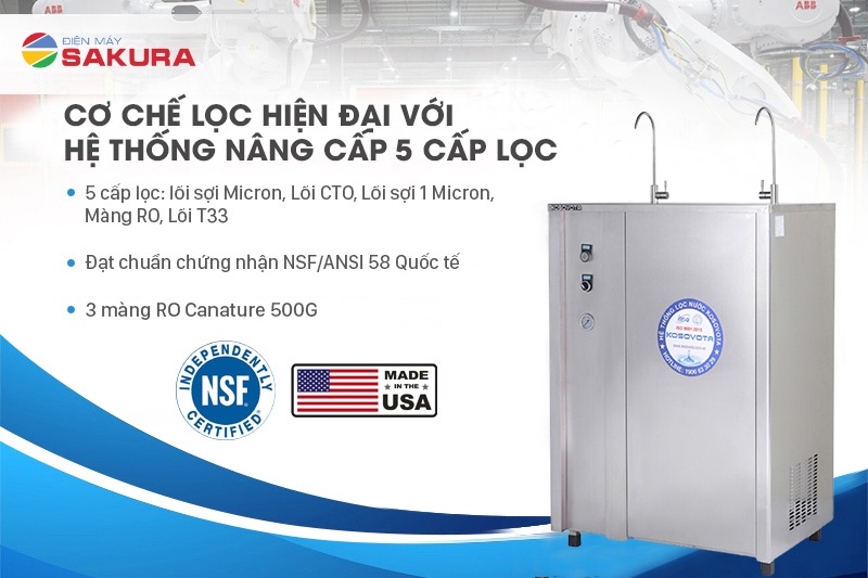 Máy lọc bán công nghiệp RO Kosovota KSV-150B công suất 150L/H