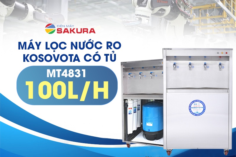 Máy lọc có tủ Kosovota MT4831 có công suất lọc lớn 100L/H