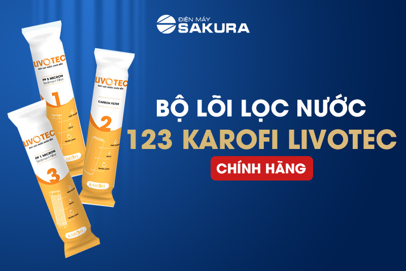 Bộ lõi lọc nước 123 Karofi Livotec chính hãng 