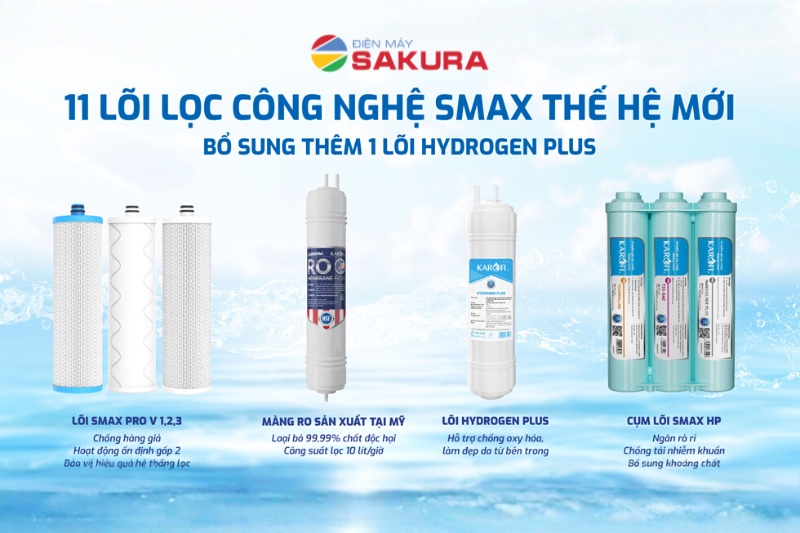 Karofi KAD-L68 11 l&otilde;i lọc Smax - gấp 2 c&ocirc;ng suất, gấp 2 tuổi thọ