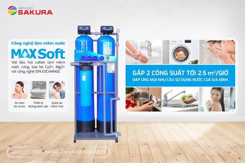 Lọc tổng Karofi KTF-222CT c&oacute; c&ocirc;ng suất lọc cực lớn 