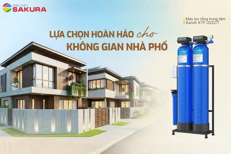 Lọc tổng đầu nguồn Karofi KTF-222CT hiện đại, mạnh mẽ