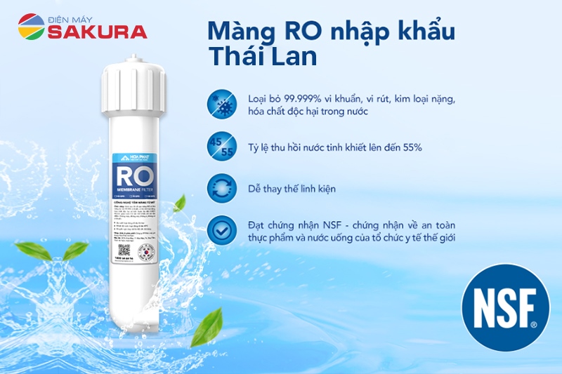 Màng lọc RO nhập khẩu từ Thái Lan với công nghệ tấm màng Mỹ