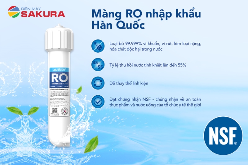 Màng lọc RO nhập khẩu nguyên chiếc Hàn Quốc