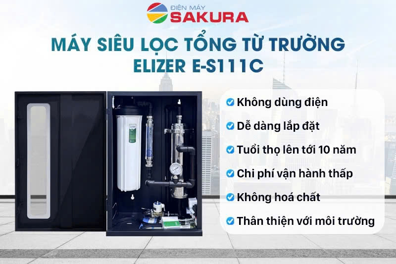 Máy siêu lọc tổng từ trường E-S111C với thiết kế nhỏ gọn