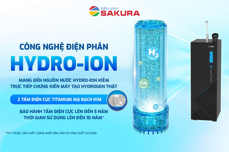 Hình ảnh mô tả về công nghệ điện phân Hydro-Ion