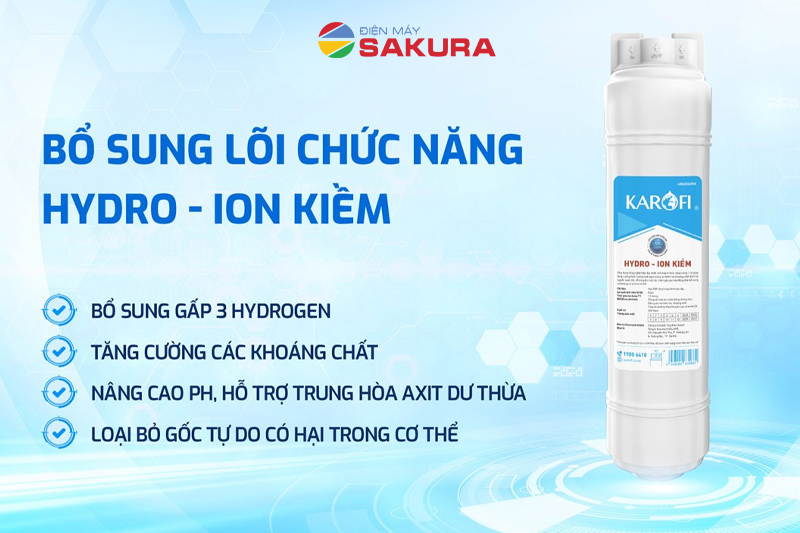 Karofi S86 mang tới nguồn nước ion kiềm tốt cho sức khỏe, lợi cho tinh thần