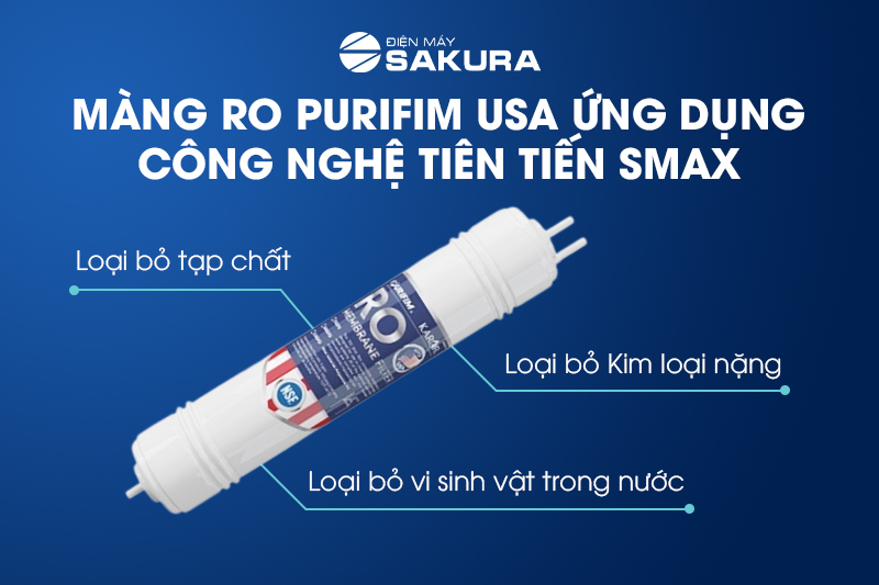 Màng lọc RO Purifim ứng dụng công nghệ tiên tiến nhất - SMAX 