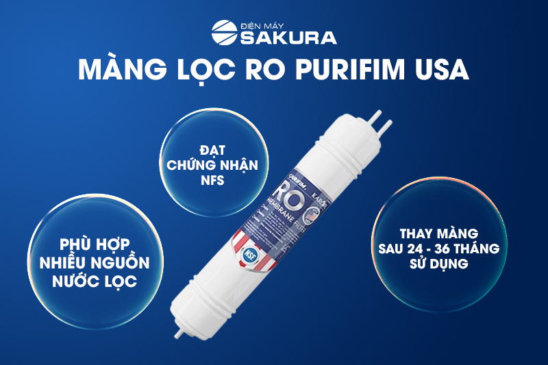 Màng lọc RO Purifim với nhiều tính năng nổi bật