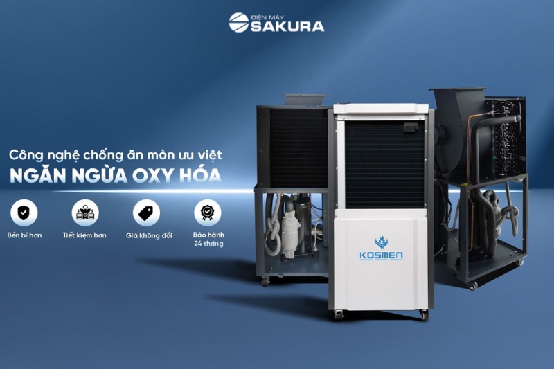 Máy hút ẩm công nghiệp Kosmen KM-150S sở hữu công nghệ chống ăn mòn