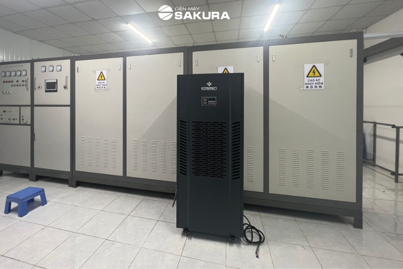 Hình ảnh thực tế máy hút ẩm công nghiệp Kosmen KM-250S chính hãng