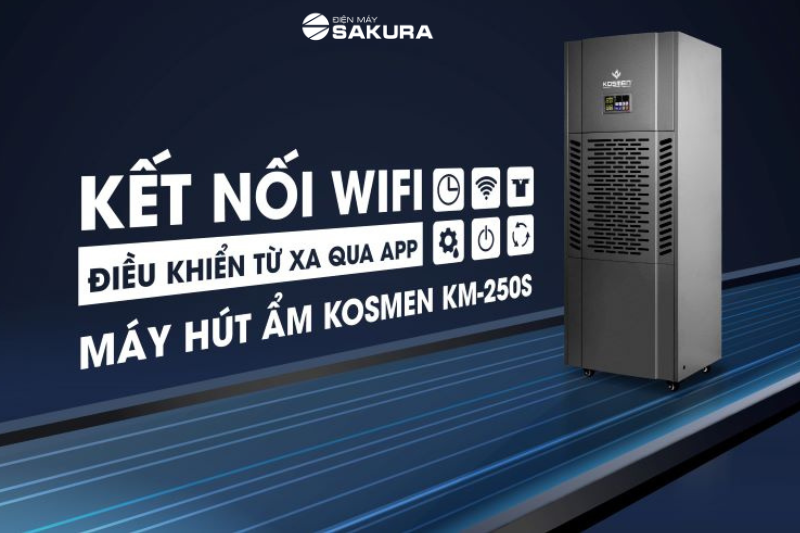 Tính năng kết nối với wifi để điều khiển các hoạt động của máy Kosmen KM-250S