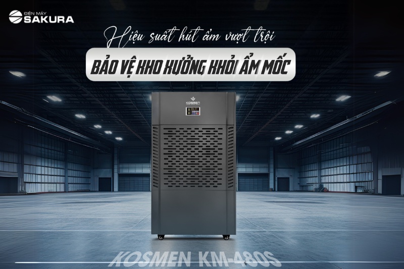 Tìm hiểu về máy hút ẩm công nghiệp Kosmen KM-480S