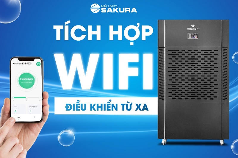 Không cần thao tác trực tiếp trên máy nhờ tính năng kết nối wifi điều khiển qua app