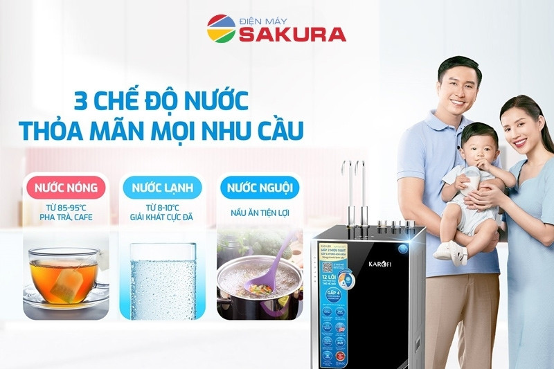 Karofi KAD-L85 đa dạng chế độ nước, phù hợp mọi nhu cầu sử dụng