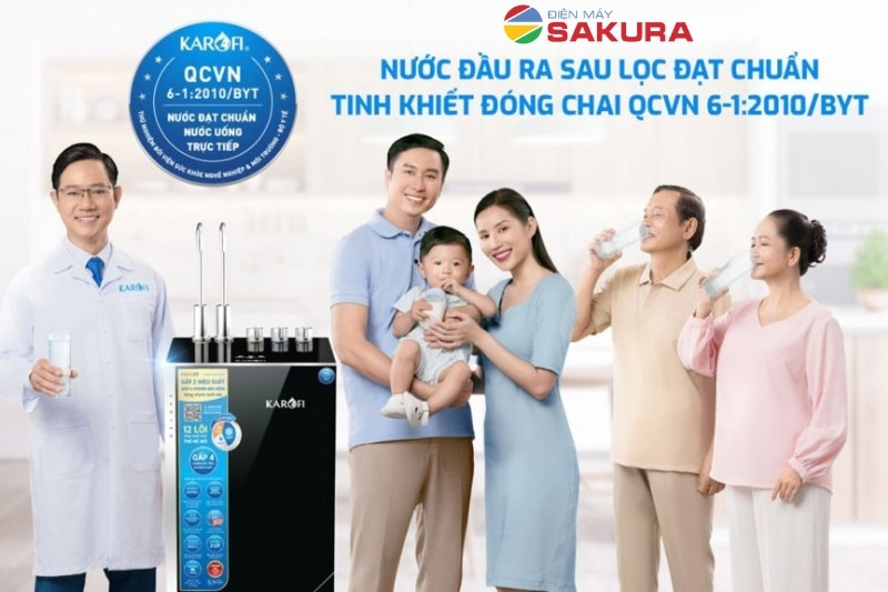 Karofi KAD-L85 tạo nguồn nước chuẩn tinh khiết được bộ y tế kiểm duyệt