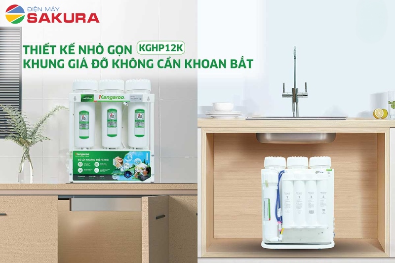 Máy lọc để nước Kangaroo Hydrogen Kangaroo KGHP12K tiện lợi