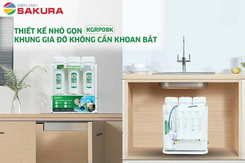 KGRP08K thiết kế nhỏ gọn, chân quỳ linh động
