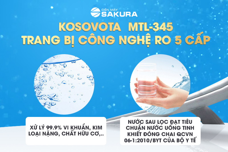 Công nghệ lọc RO 5 cấp cho nguồn nước chuẩn tinh khiết