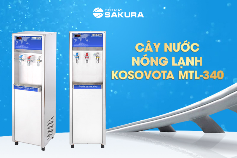 Siêu phẩm cây nước nóng lạnh  340L có RO 20 lít/h KOSOVOTA MTL-340 
