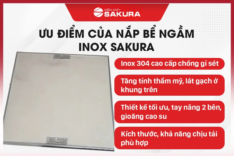 Ưu điểm của nắp bể ngầm inox Sakura SHV500-0.5T