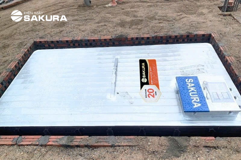 Khám phá chi tiết bể nước ngầm inox Sakura 6000L