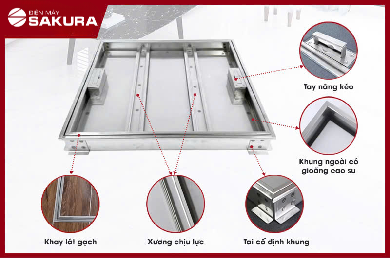Nắp bể ngầm inox Sakura được đông đảo người tiêu dùng lựa chọn