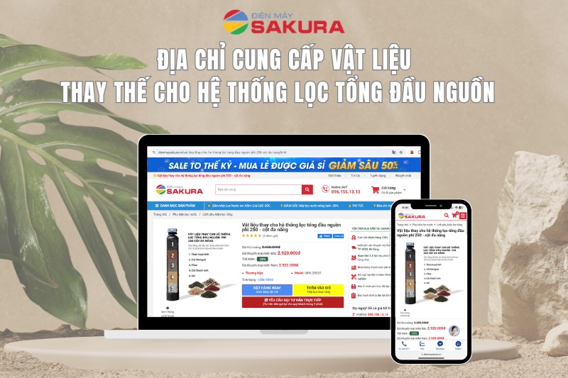 Điện máy Sakura cung cấp vật liệu thay thế cho lọc tổng uy tín