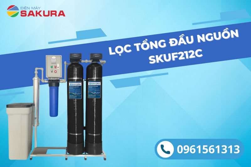 Máy lọc nước 2 cột áp lực tự động sục rửa có màng siêu lọc UF Sakura SKUF212C