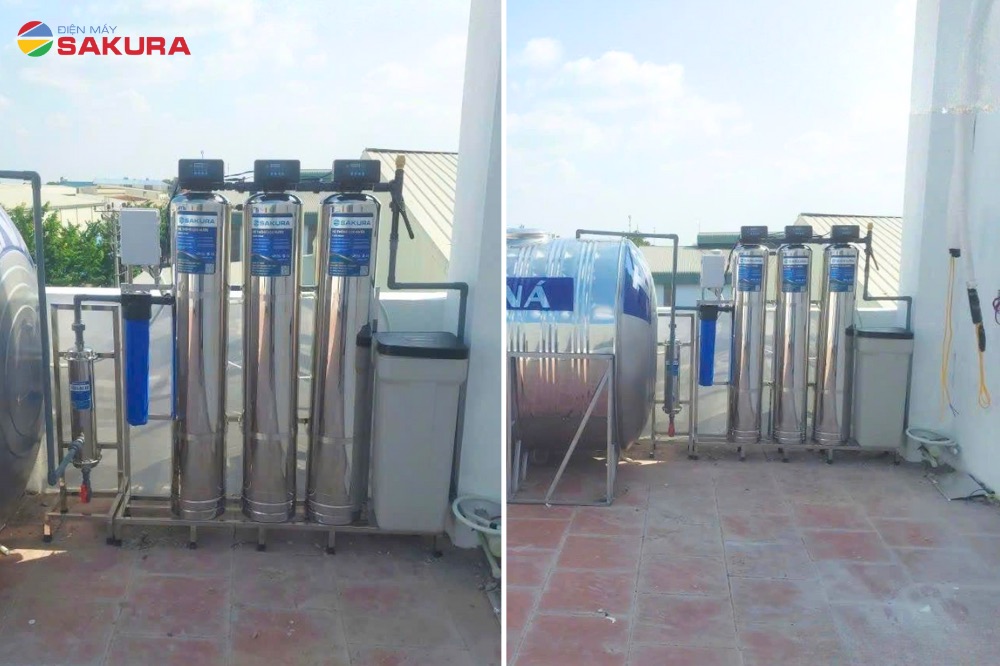 Hình ảnh lắp đặt thực tế hệ thống lọc nước đầu nguồn SKUF213I
