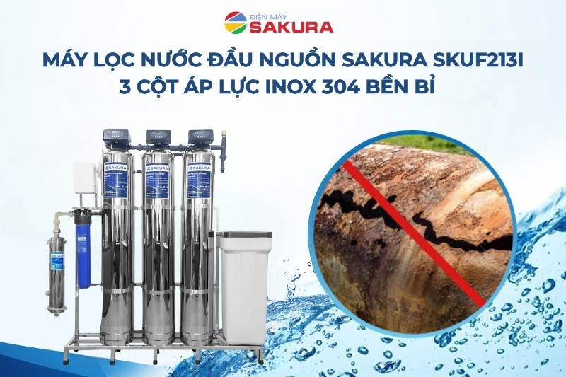 Cột lọc inox bền bỉ giúp tăng tuổi thọ cho toàn bộ hệ thống