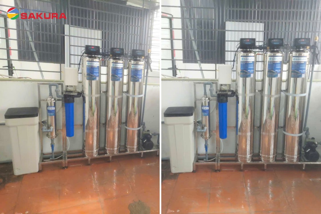 H&igrave;nh ảnh lắp đặt thực tế hệ thống lọc nước đầu nguồn SKUF213I