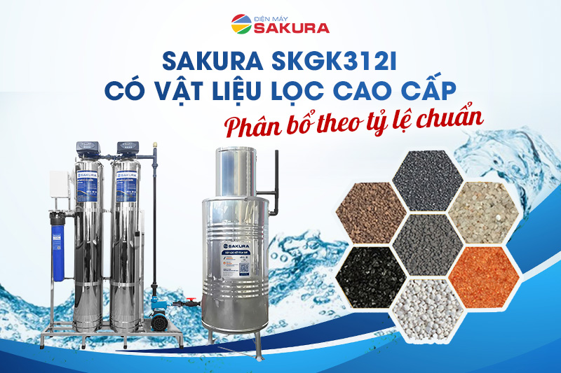 Sakura SKGK312I có vật liệu lọc cao cấp - phân bổ theo tỷ lệ chuẩn