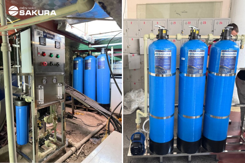 Hình ảnh lắp đặt thực tế SKTK500/VT Công suất 500l/h