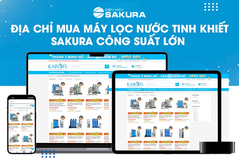Mua m&aacute;y lọc nước c&ocirc;ng suất lớn SAKURA 500L/H SKTK500/AT ch&iacute;nh h&atilde;ng