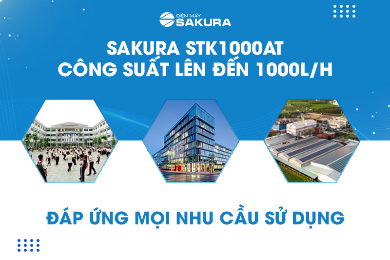 STK1000AT công suất 1000l/h đáp ứng đa dạng nhu cầu sử dụng