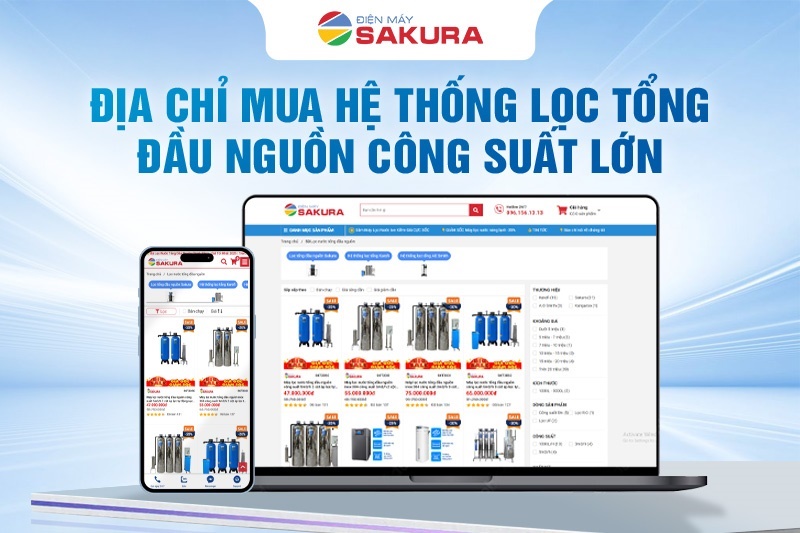 Địa chỉ mua hệ thống lọc tổng Sakura SKT203C giá tốt nhất