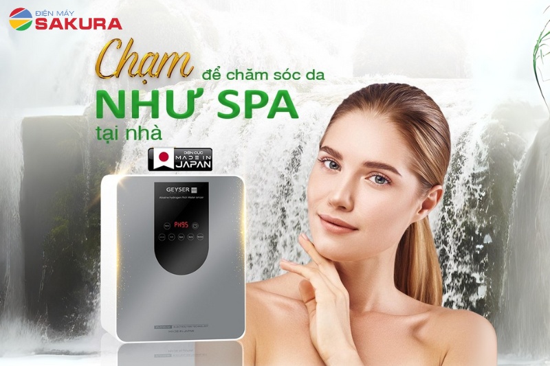 Nước pH thấp từ Geyser Ecotar 9 Pro hỗ trợ chăm sóc da