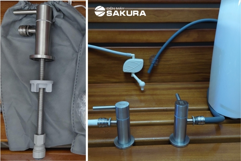 Hình ảnh lắp đặt thực tế của vòi cấp nước đầu vào Kangen KG-V1