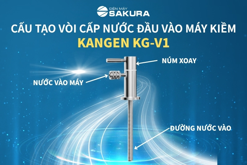 Cấu tạo của vòi inox cấp nước đầu vào máy kiềm KG-V1