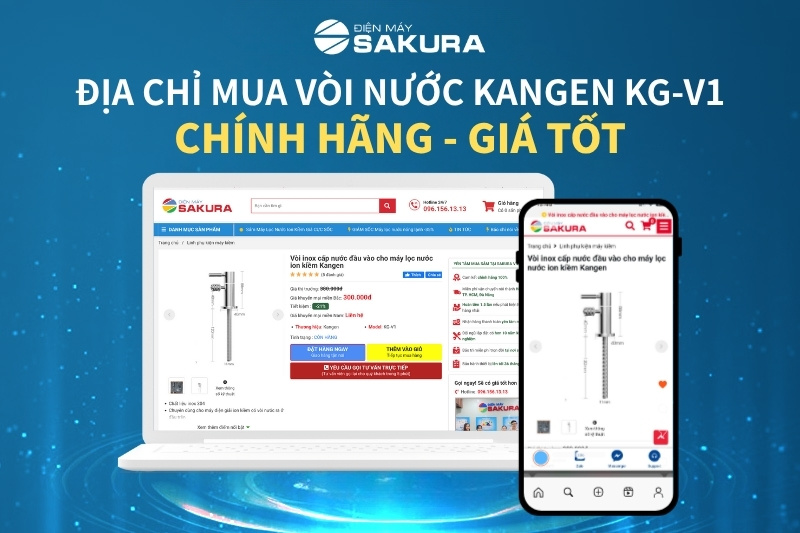 Địa chỉ mua vòi cấp nước đầu vào máy kiềm Kangen V1 giá tốt