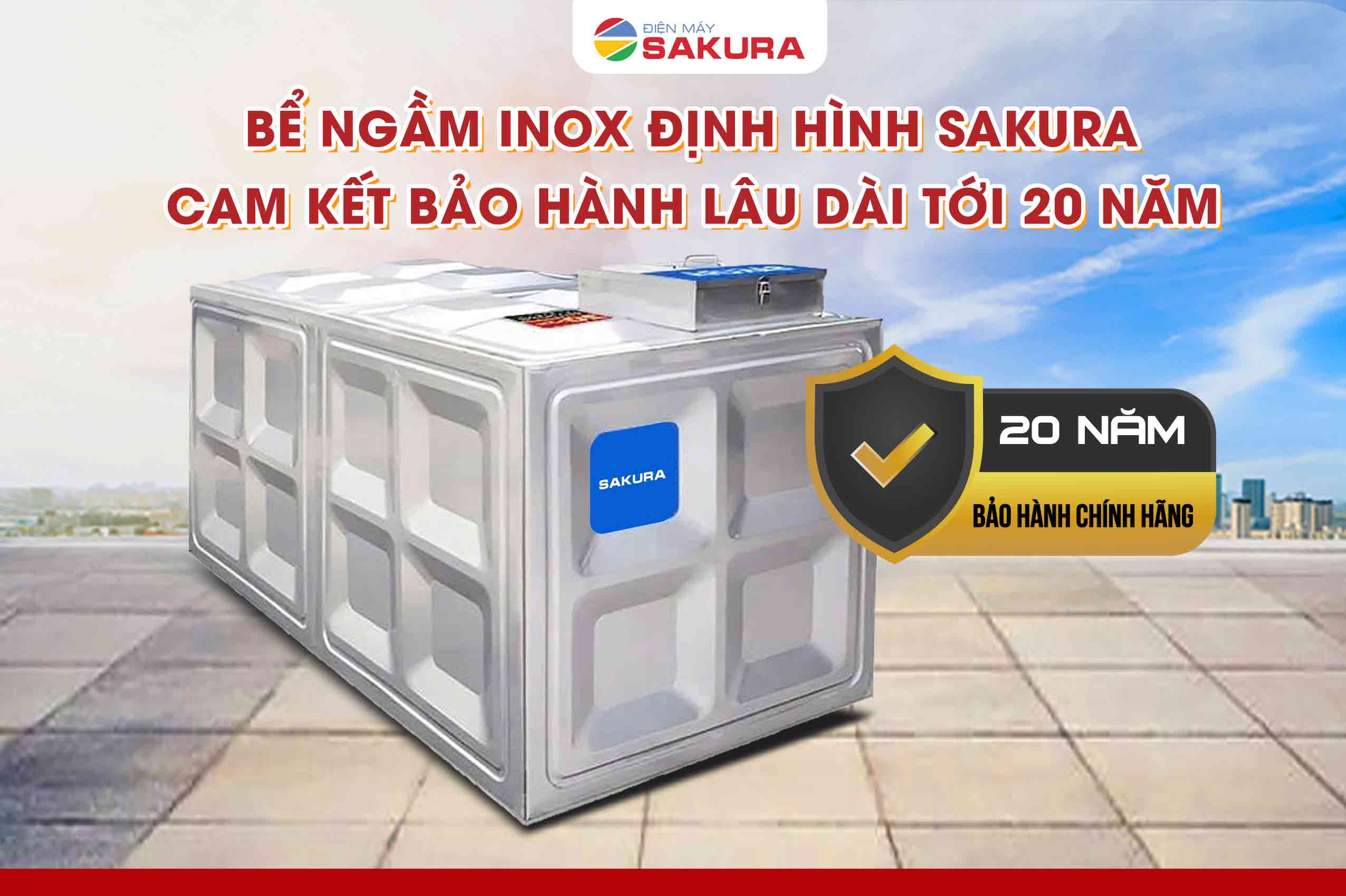 Bể ngầm định hình Sakura bảo hành 20 năm